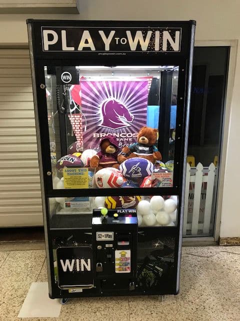 Play to Win machine with NRL Broncos prizes